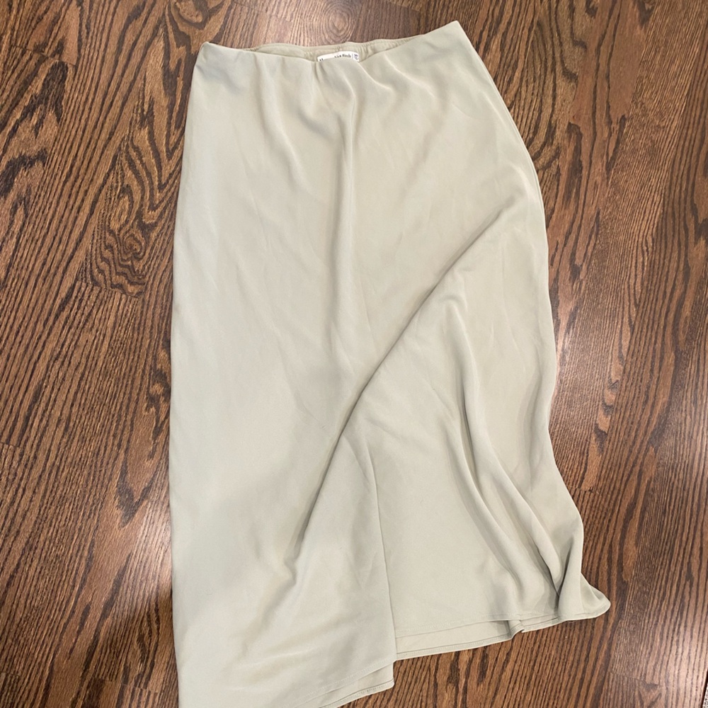 Abercrombie & Fitch Sage Green Midi Skirt